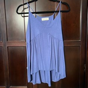 Peach Love Spaghetti Strap Tank - Color Blue Size Small